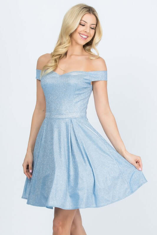 Off The Shoulder Skater Dress