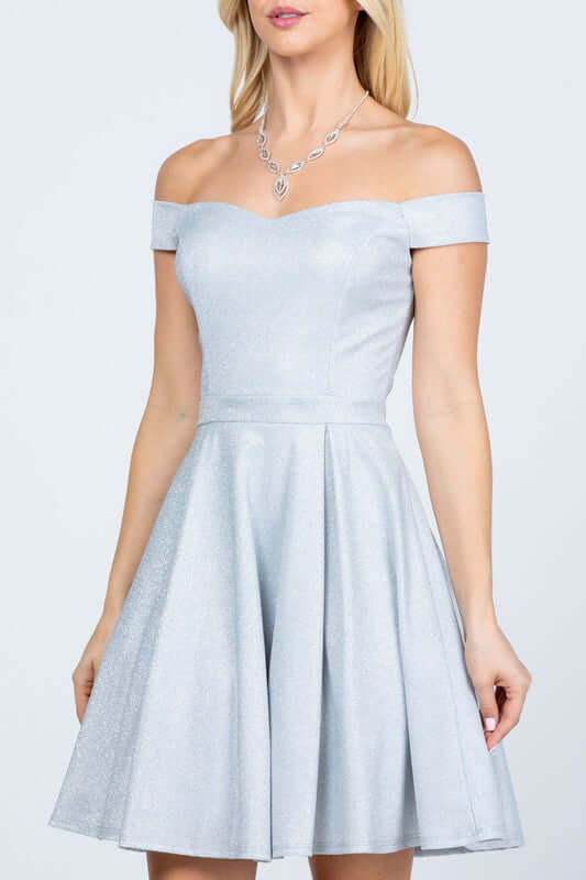 Off The Shoulder Skater Dress