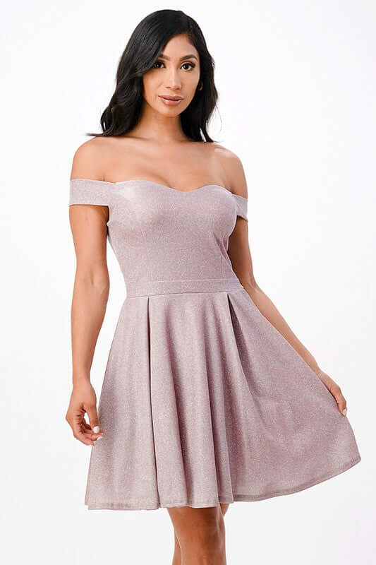 Off The Shoulder Skater Dress