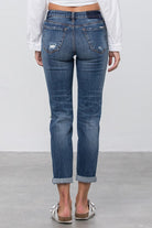 Mid Rise Slim Boyfriend Jeans