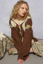 Argyle Pattern Mohair Sweater