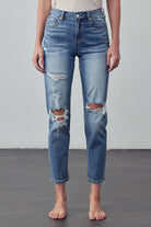 High Rise Girlfriend Jeans