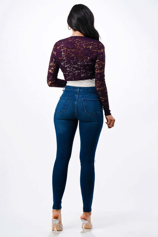 Long Sleeve Evening Lace Bolero