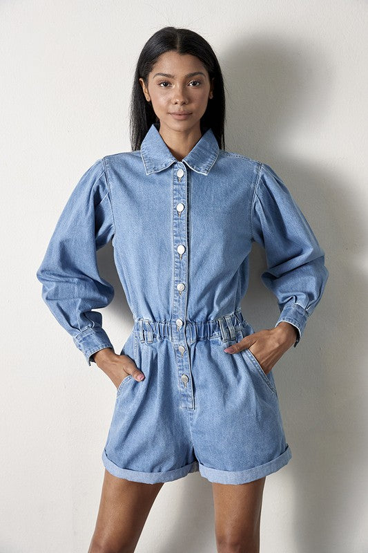 Vintage Denim Romper