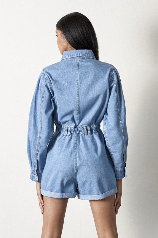 Vintage Denim Romper