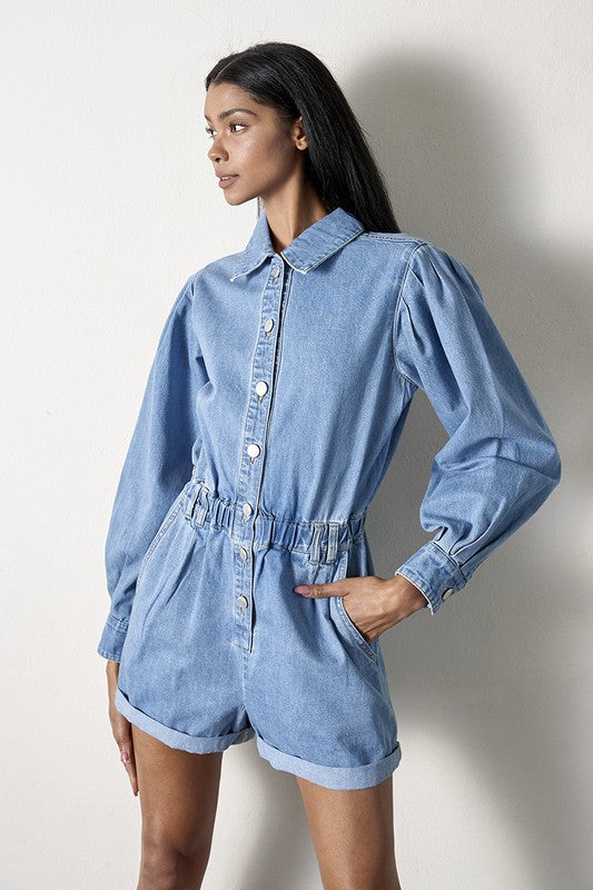Vintage Denim Romper