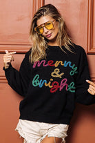 Tinsel Lettering Christmas Sweater