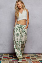 Floral Printed Woven Wide Leg Pants