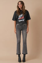 High Rise Bootcut Crop Jeans