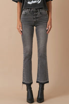 High Rise Bootcut Crop Jeans