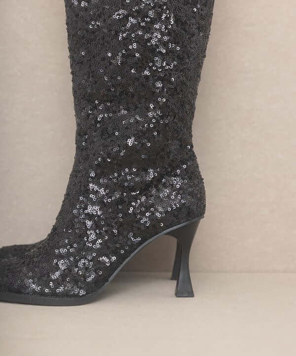 Oasis Society Jewel Knee High Sequin Boots