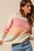Color Block Long Sleeve Sweater