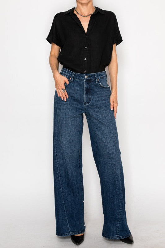 High Rise A-Wide Jeans
