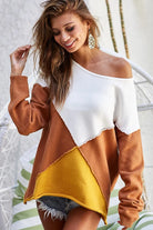 Color Block Geometric Sweater