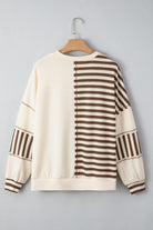 Striped Patchwork Henley Top