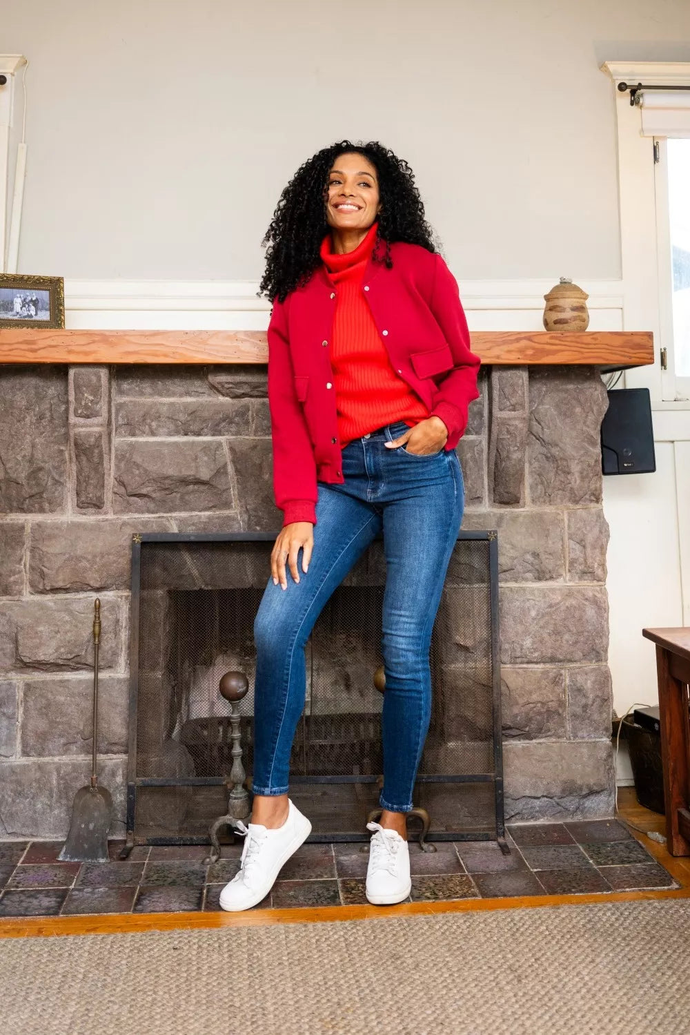 Washed Thermal Skinny Jeans