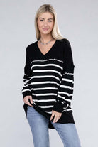 Nuvi Apparel Striped Pattern Knit Sweater