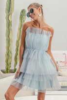 Sleeveless Layered Organza Dress