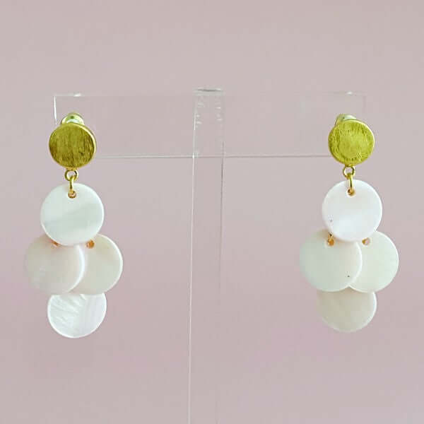 Ellison and Young Shell Disc Chandelier Earring