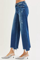 High Rise Crop Wide Leg Jeans