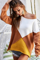 Color Block Geometric Sweater