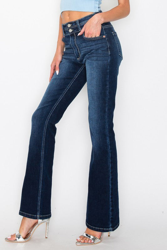 High Rise Tummy Control Bootcut Jeans