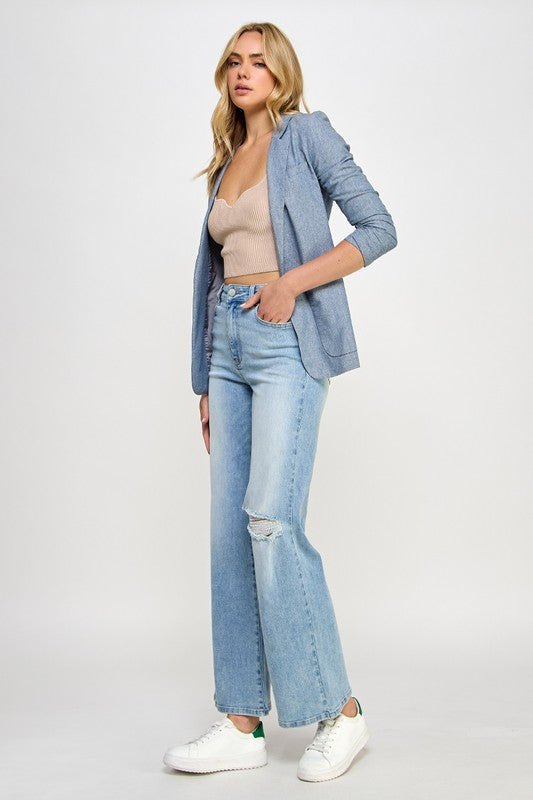 High Rise Relaxed Wide Leg Jeans