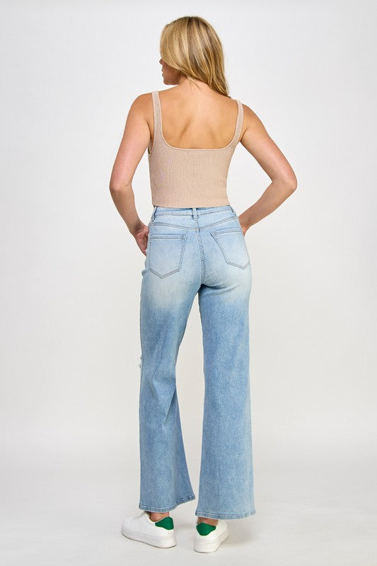 High Rise Relaxed Wide Leg Jeans