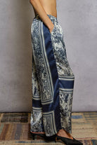 Floral Printed Woven Wide Leg Pants