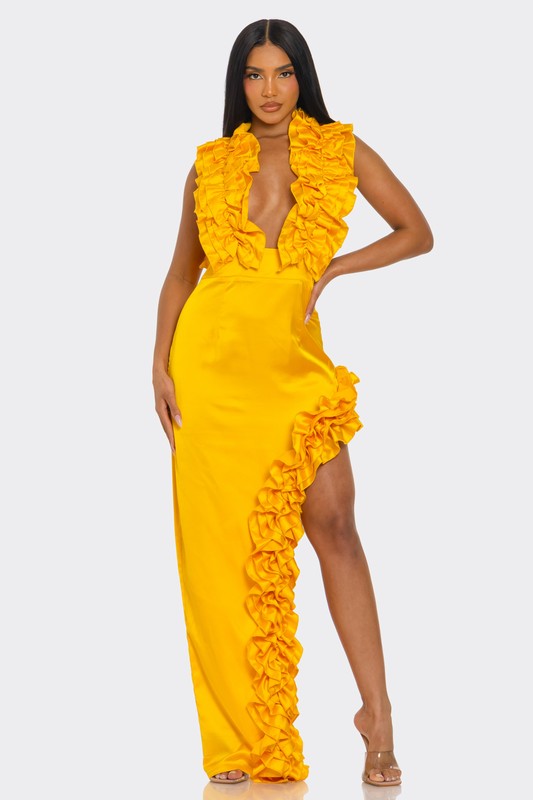 Golden Hour Ruffle Gown