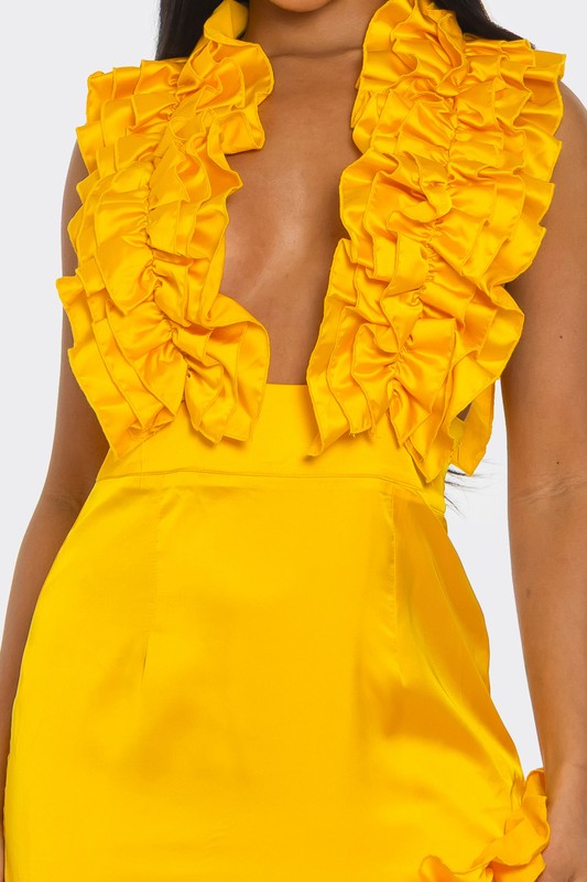 Golden Hour Ruffle Gown