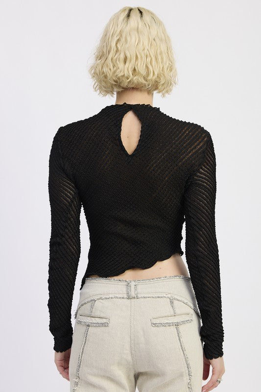 Asymmetrical Long Sleeve Top