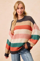 Color Block Chunky Sweater