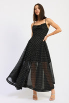 A-Line Spaghetti Strap Maxi Dress