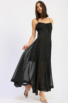 A-Line Spaghetti Strap Maxi Dress