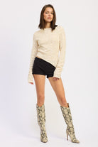 Sequin Asymmetrical Blouse