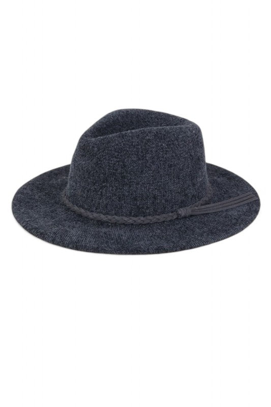 Chenille Braided Band Fedora Hat
