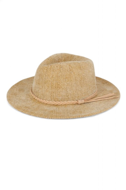 Chenille Braided Band Fedora Hat
