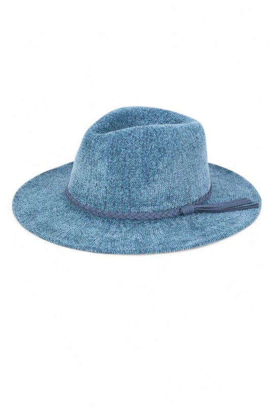 Chenille Braided Band Fedora Hat