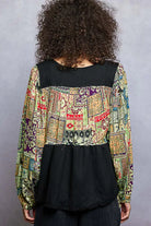 Balloon Sleeve Peplum Blouse