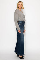 HYBRID STRETCH RIPPED RELAXED FLARE JEANS