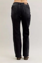 Judy Blue Mid Rise Straight Western Seam Detail Jeans