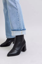 Mid Rise Thermal Bootcut Jeans