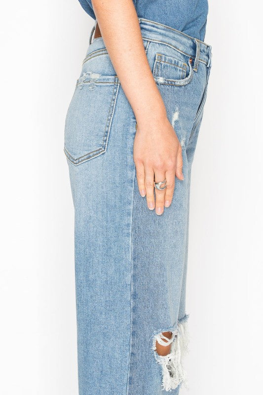 High Rise Relaxed Flare Hybrid Jeans