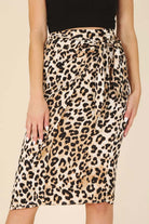 Lilou Satin Leopard Tie Skirt