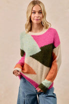 Multi Color Block Sweater