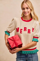Christmas Merry Letter Blouse