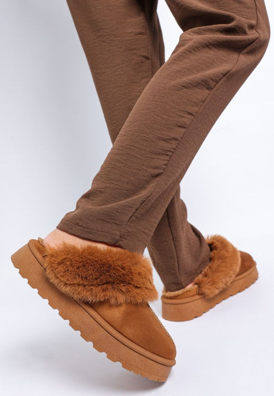 Portho Faux Fur Slip Ons