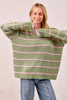 Striped Long Sleeve Sweater