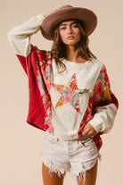 Floral Star Patch Sweatshirt